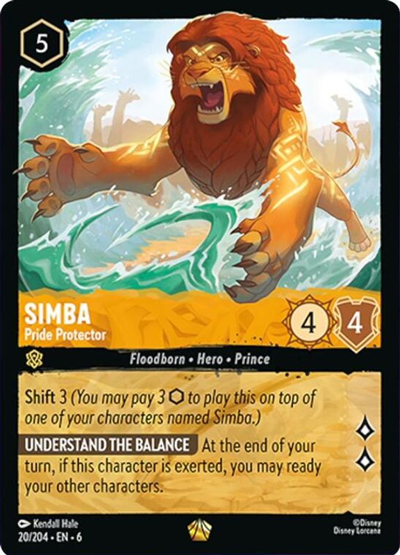 Simba - Pride Protector - 20/204 - Legendary