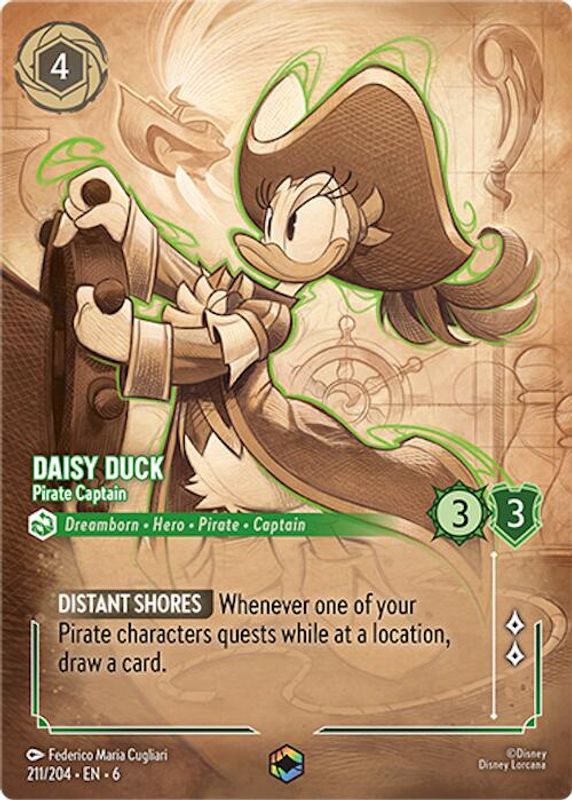 Daisy Duck - Pirate Captain (Enchanted) - 211/204 - Enchanted