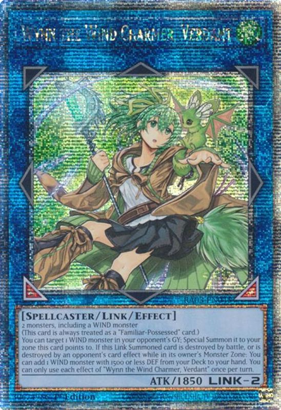 Wynn the Wind Charmer, Verdant (Quarter Century Secret Rare) - RA03-EN045 - Quarter Century Secret Rare