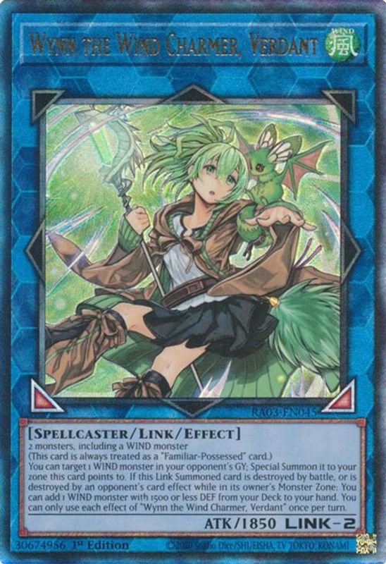 Wynn the Wind Charmer, Verdant (PUR) - RA03-EN045 - Prismatic Ultimate Rare