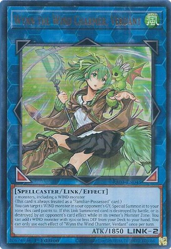 Wynn the Wind Charmer, Verdant (UR) - RA03-EN045 - Ultra Rare