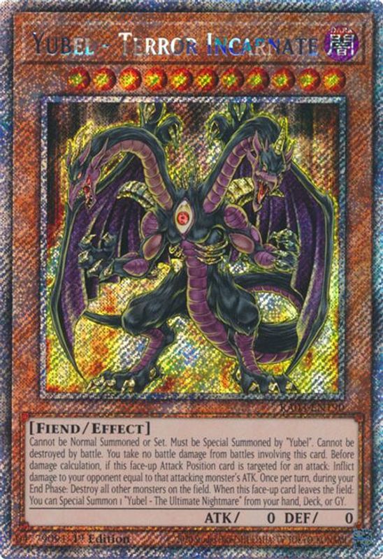 Yubel - Terror Incarnate (Platinum Secret Rare) - RA03-EN190 - Platinum Secret Rare