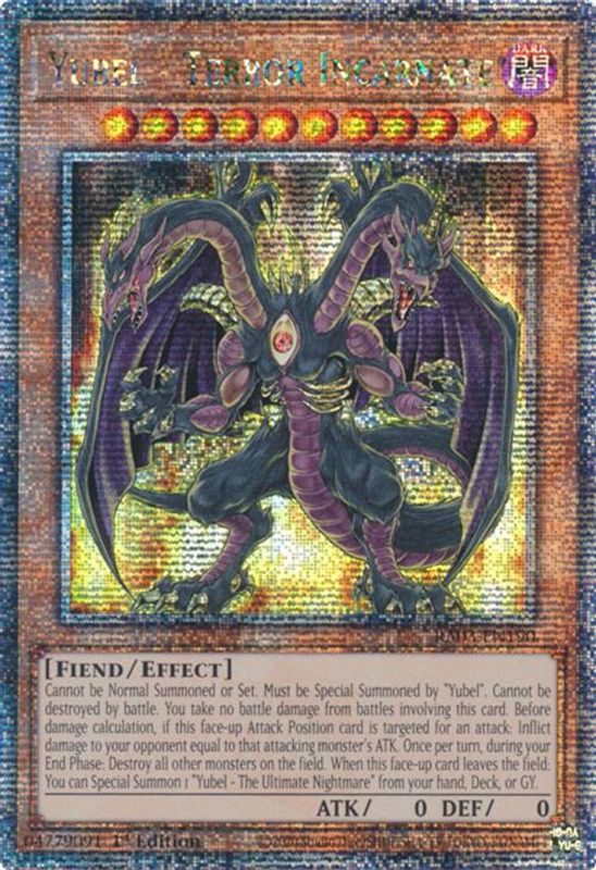 Yubel - Terror Incarnate (Quarter Century Secret Rare) - RA03-EN190 - Quarter Century Secret Rare