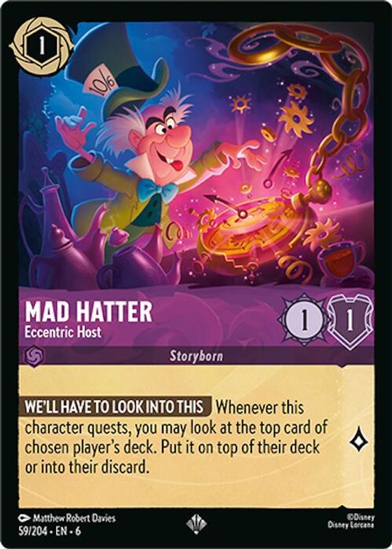 Mad Hatter - Eccentric Host - 59/204 - Super Rare