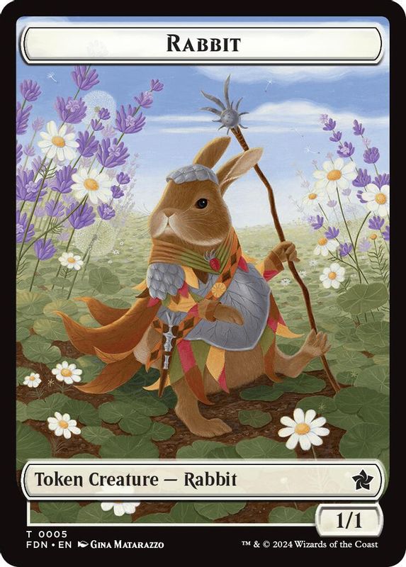 Rabbit // Soldier Double-Sided Token - 5 // 6 - Token