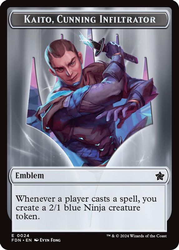 Emblem - Kaito, Cunning Infiltrator // Ninja Doubled-Sided Token - 24 // 12 - Token