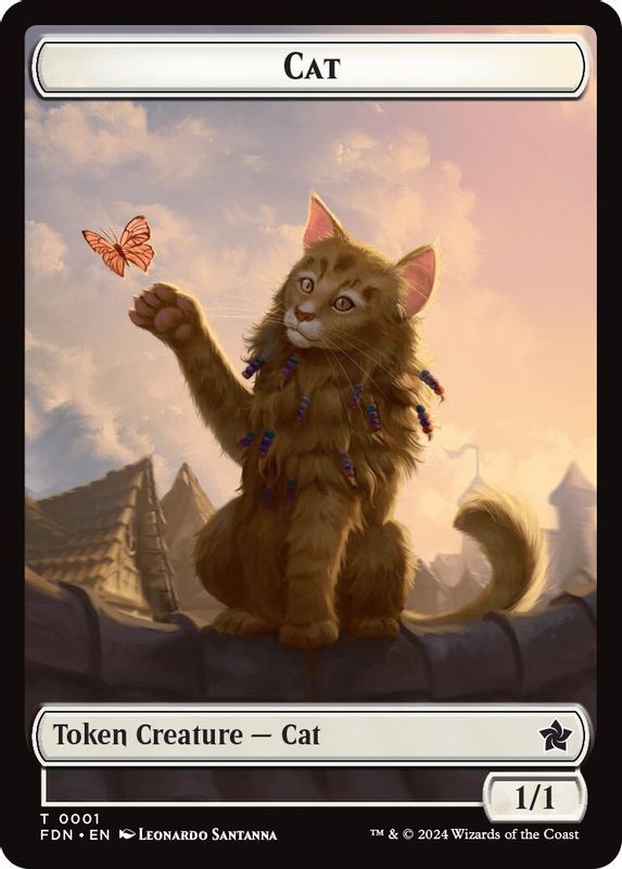 Cat (0001) // Cat (0002) Doubled-Sided Token - 1 // 2 - Token