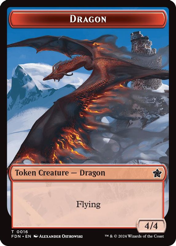 Dragon (0016) // Dragon (0017) Doubled-Sided Token - 16 // 17 - Token