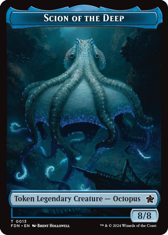 Scion of the Deep // Koma's Coil Doubled-Sided Token - 13 // 11 - Token