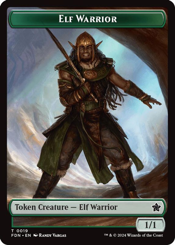 Elf Warrior // Raccoon Doubled-Sided Token - 19 // 20 - Token