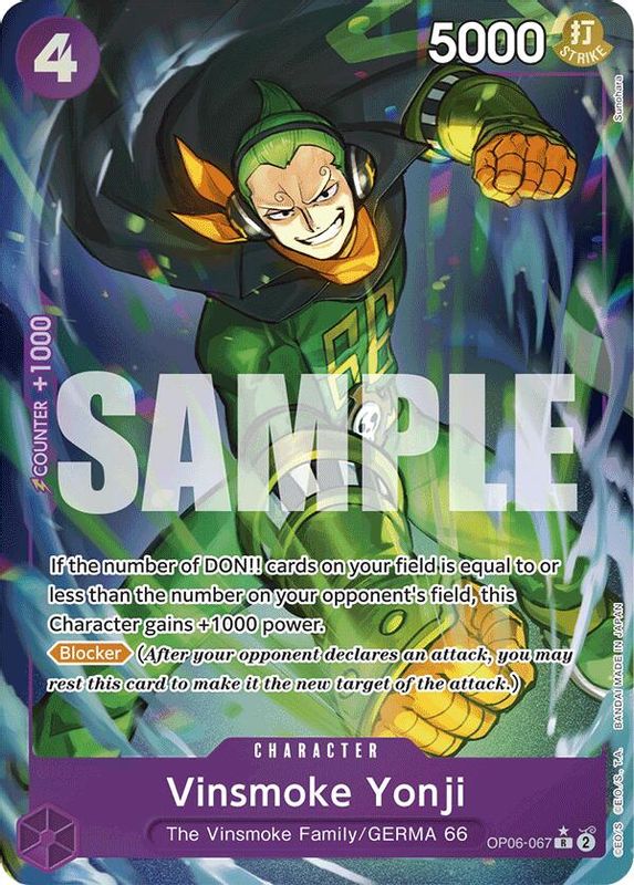 Vinsmoke Yonji (OP06-067) (Full Art) - OP06-067 - Rare