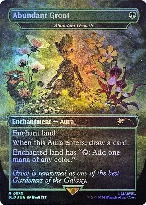 Abundant Groot - Abundant Growth (Rainbow Foil) - 870 - Rare