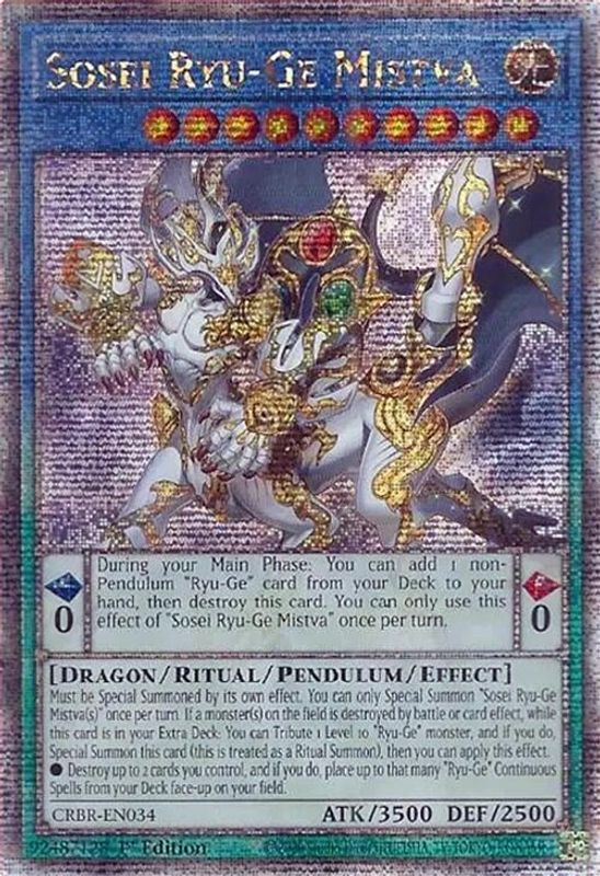 Sosei Ryu-Ge Mistva (Quarter Century Secret Rare) - CRBR-EN034 - Quarter Century Secret Rare