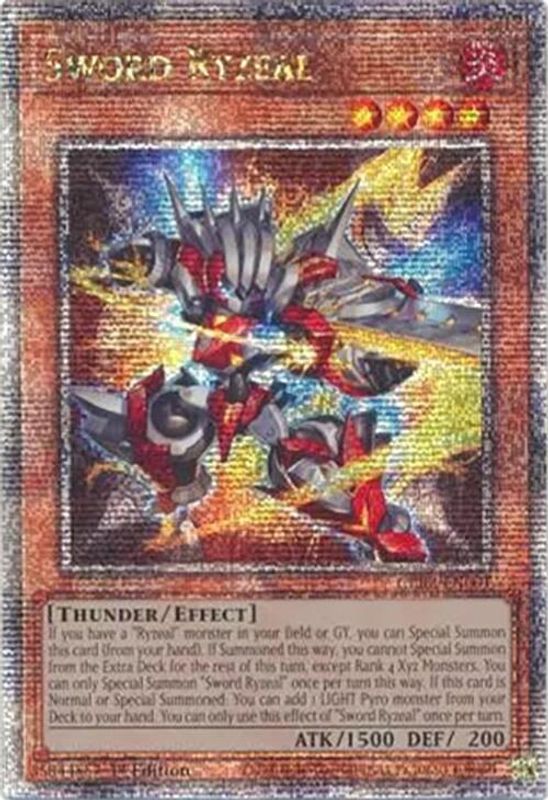 Sword Ryzeal (Quarter Century Secret Rare) - CRBR-EN001 - Quarter Century Secret Rare