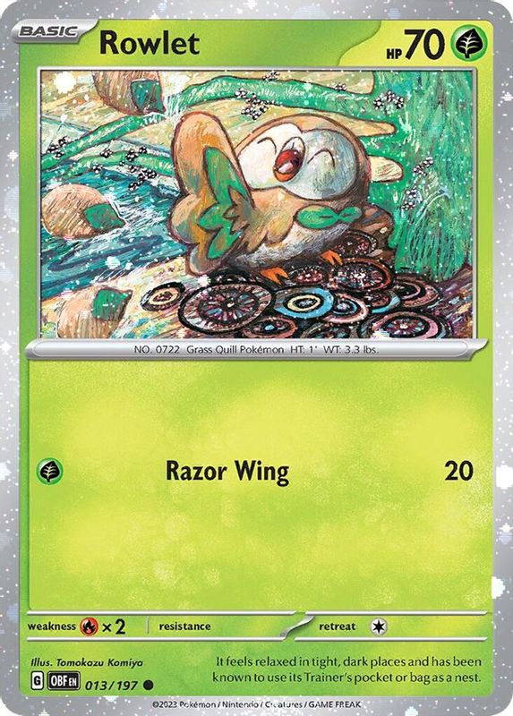 Rowlet - 013/197 (Cosmos Holo) - 013/197 - Common