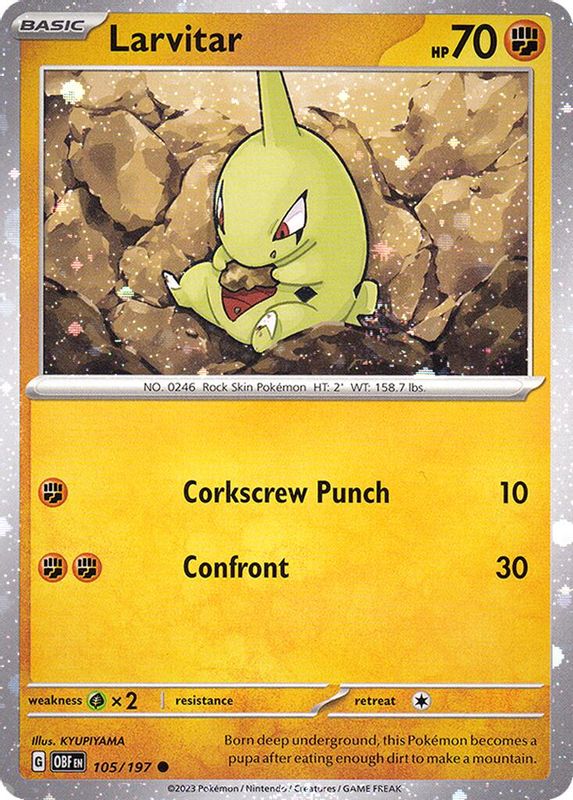 Larvitar - 105/197 (Cosmos Holo) - 105/197 - Common