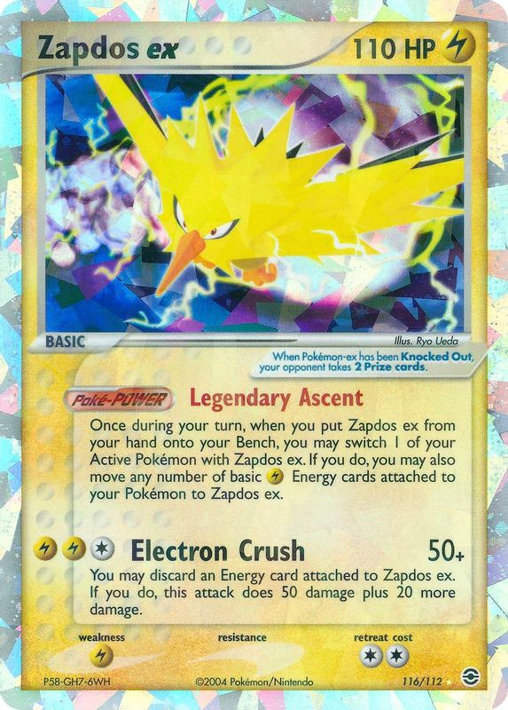 Zapdos ex - 116/112 - Secret Rare