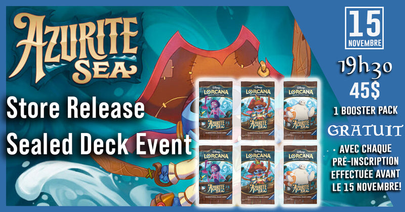 LORCANA - AZURITE SEA Store Release - Sealed Deck Event - 15 Novembre