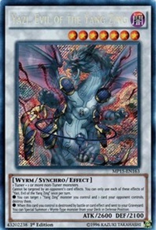 Yazi, Evil of the Yang Zing - MP15-EN163 - Secret Rare