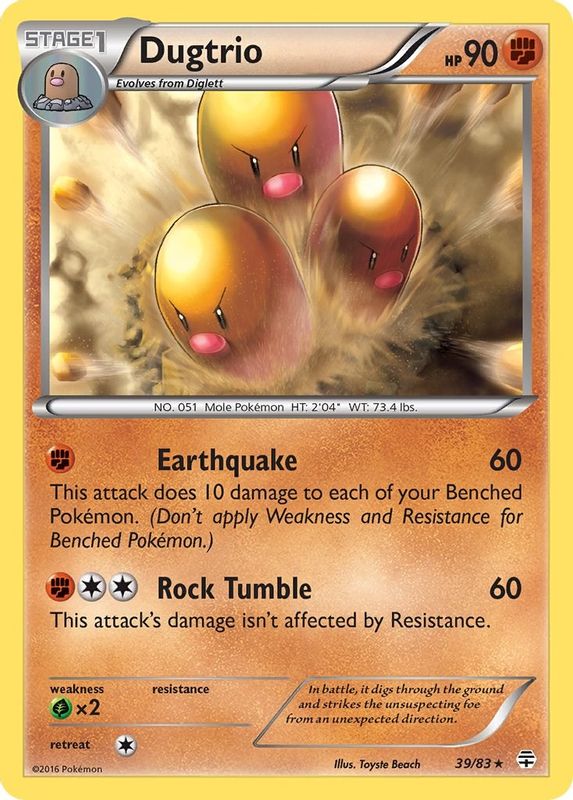 Dugtrio - 39/83 - Rare