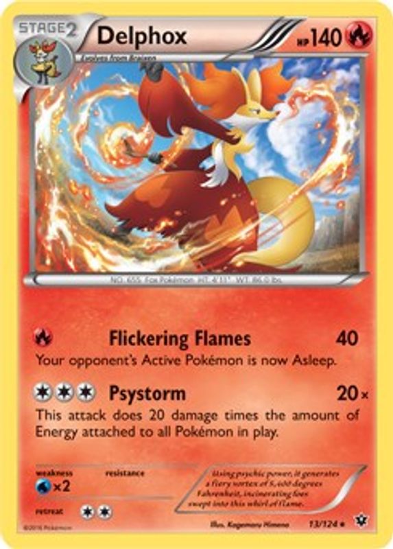 Delphox - 13/124 (XY Fates Collide) - 013/124 - Rare