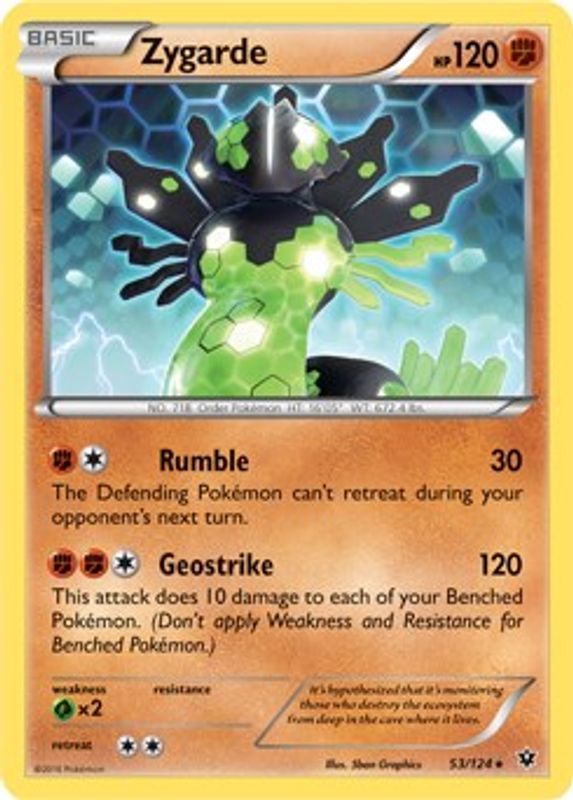 Zygarde - 53/124 (XY Fates Collide) - 053/124 - Holo Rare