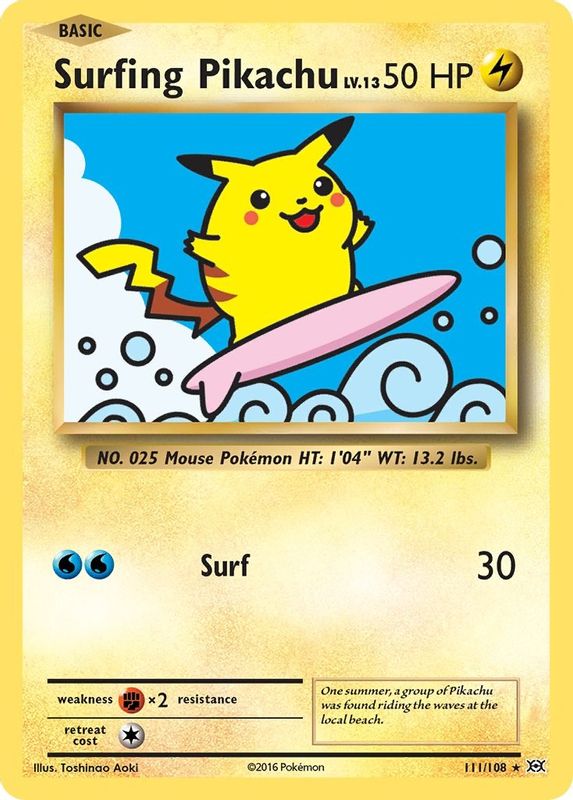 Surfing Pikachu - 111/108 - Secret Rare