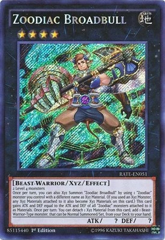 Zoodiac Broadbull - RATE-EN051 - Secret Rare