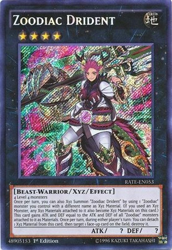 Zoodiac Drident - RATE-EN053 - Secret Rare