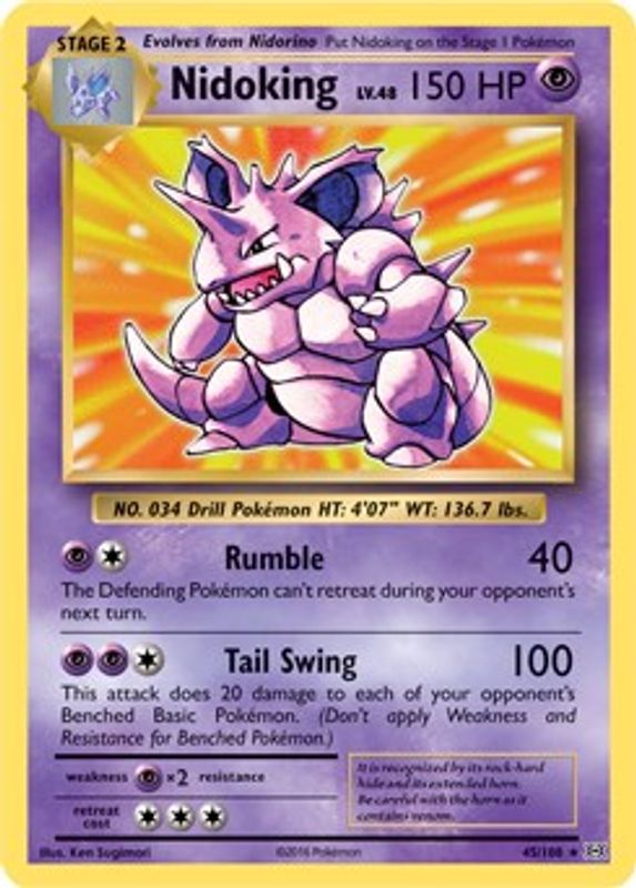 Nidoking - 45/108 (XY Evolutions) - 045/108 - Rare