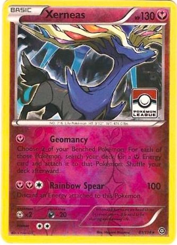 Xerneas - 81/114 (Pokemon League) - 081/114 - Promo