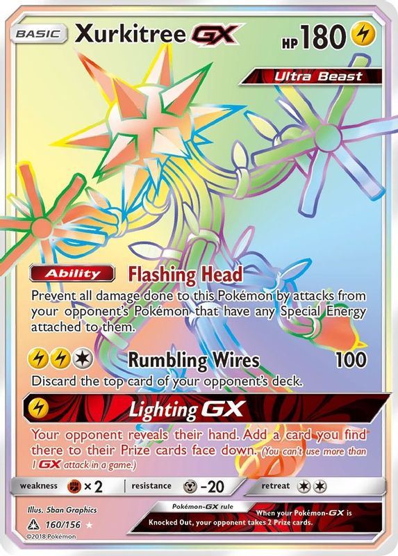 Xurkitree GX (Secret Rare) - 160/156 - Secret Rare