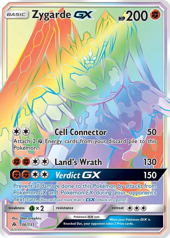 Zygarde GX (Secret) - 136/131 - Secret Rare