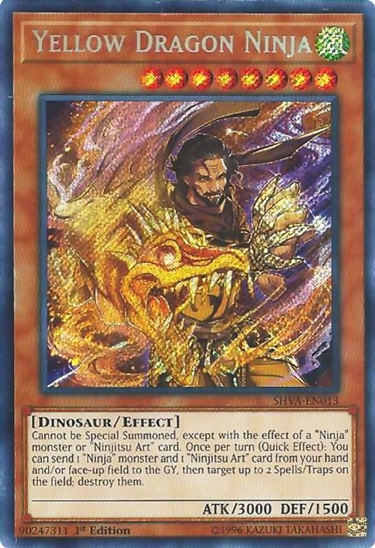 Yellow Dragon Ninja - SHVA-EN013 - Secret Rare