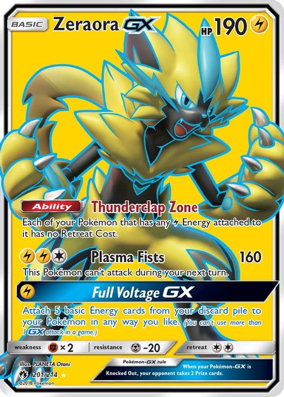 Zeraora GX (Full Art) - 201/214 - Ultra Rare