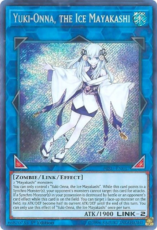 Yuki-Onna, the Ice Mayakashi - HISU-EN037 - Secret Rare