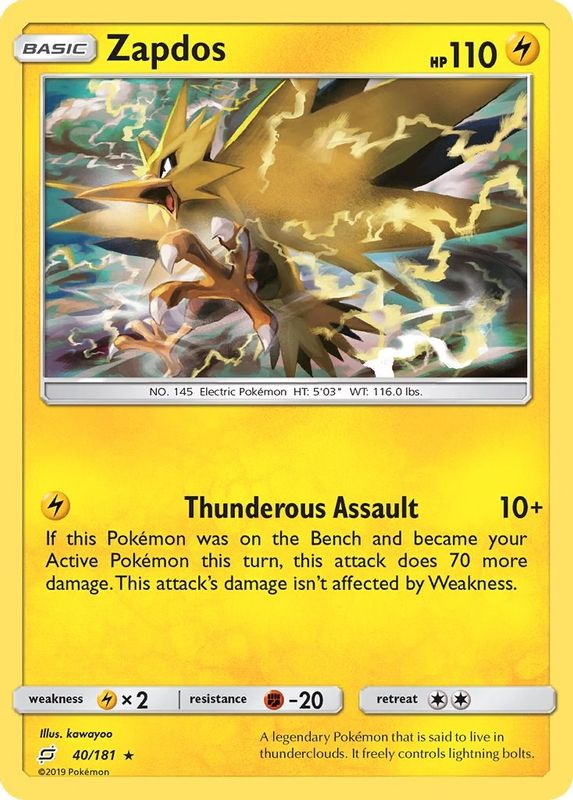 Zapdos - 40/181 - Holo Rare