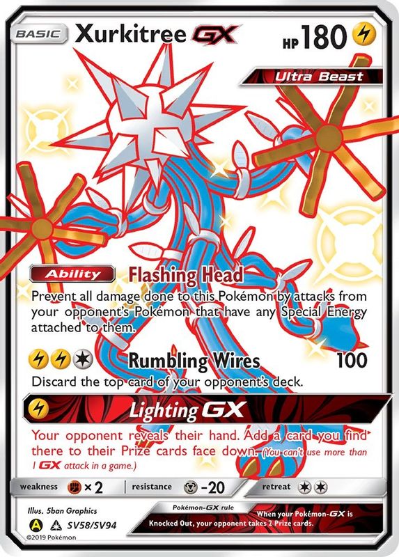 Xurkitree GX - SV58/SV94 - Shiny Holo Rare