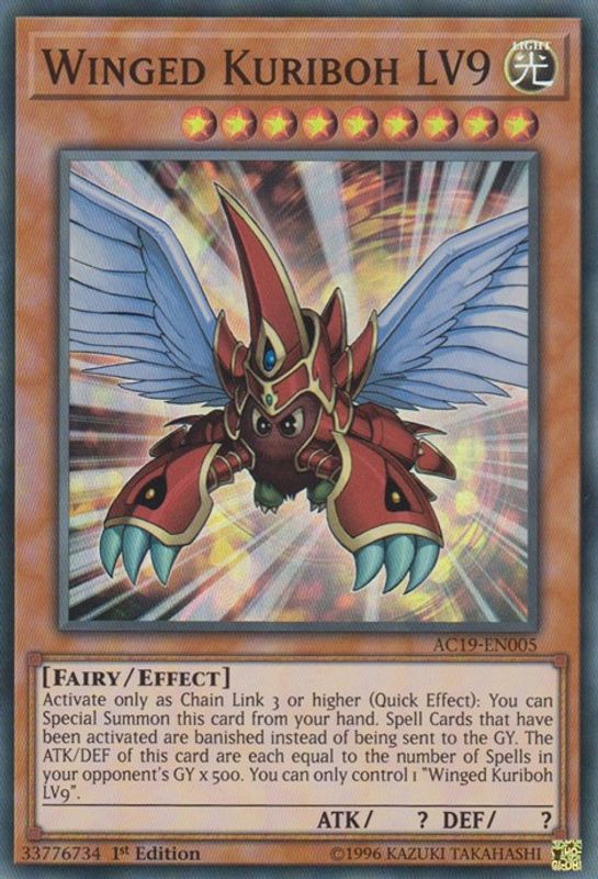 Winged Kuriboh LV9 - AC19-EN005 - Super Rare