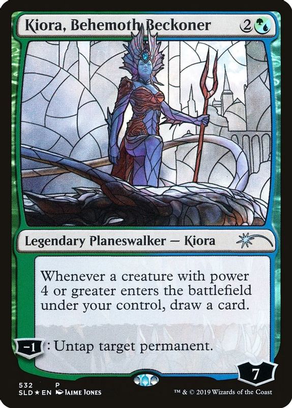 Kiora, Behemoth Beckoner (Stained Glass) - 532 - Promo