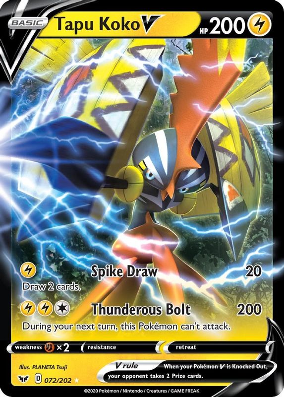 Tapu Koko V - 072/202 - Ultra Rare