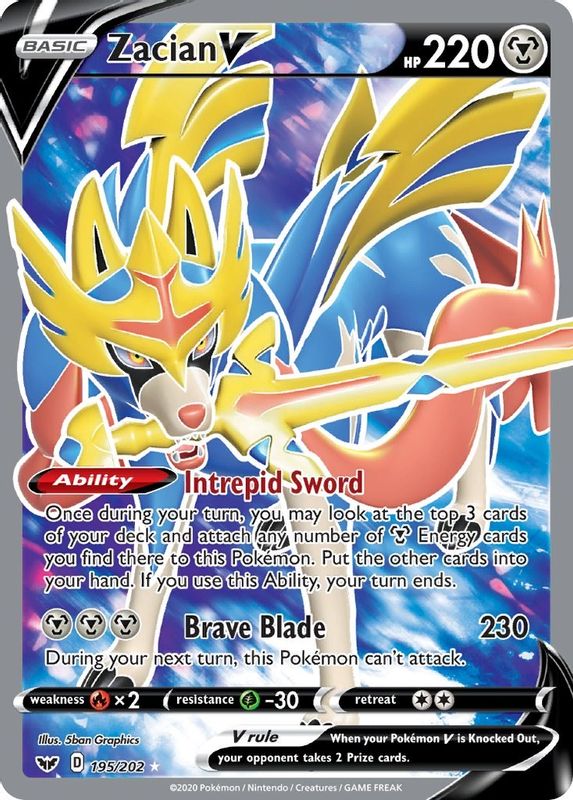 Zacian V (Full Art) - 195/202 - Ultra Rare