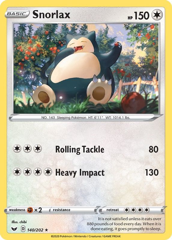 Snorlax - 140/202 - Rare