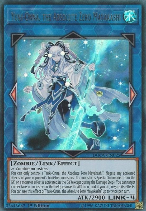 Yuki-Onna, the Absolute Zero Mayakashi - DUOV-EN025 - Ultra Rare