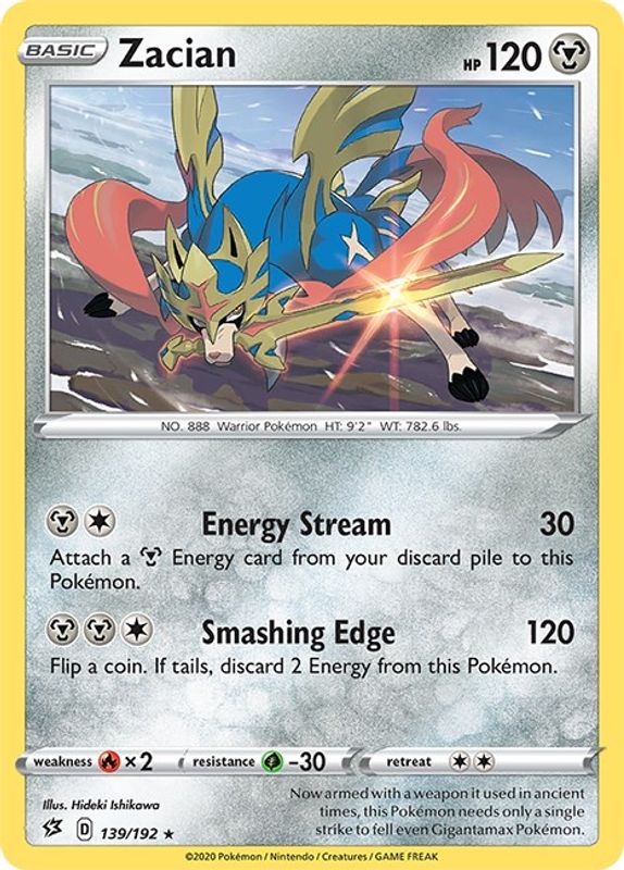 Zacian - 139/192 - Rare