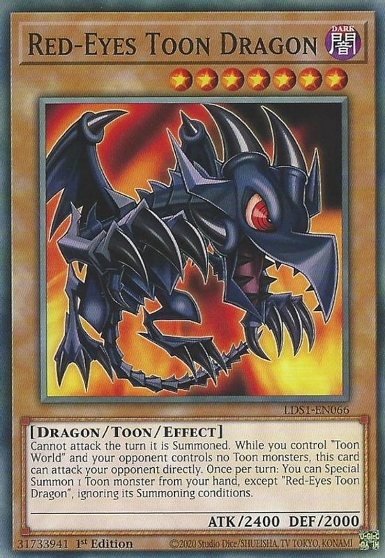 Red-Eyes Toon Dragon - LDS1-EN066 - Common – La Pieuvre Barbue