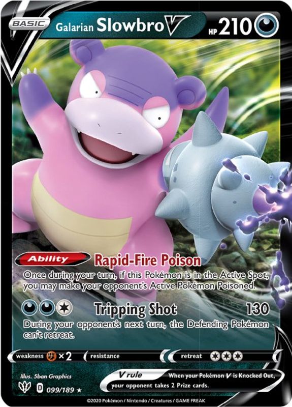 Galarian Slowbro V - 099/189 - Ultra Rare