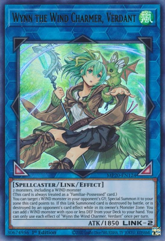 Wynn the Wind Charmer, Verdant - MP20-EN124 - Ultra Rare