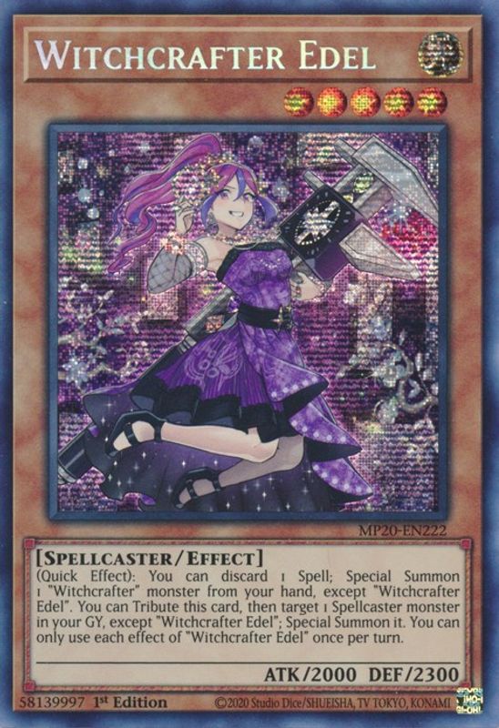 Witchcrafter Edel - MP20-EN222 - Prismatic Secret Rare