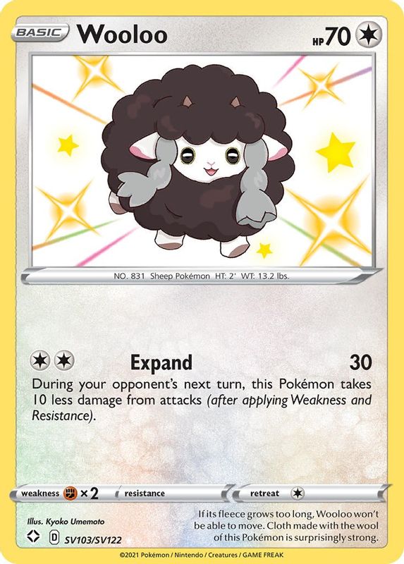 Wooloo - SV103/SV122 - Shiny Holo Rare